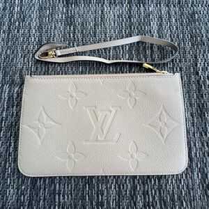 Louis Vuitton Empreinte Pouch in Turtledove with Strap Neverfull MM Bag LV